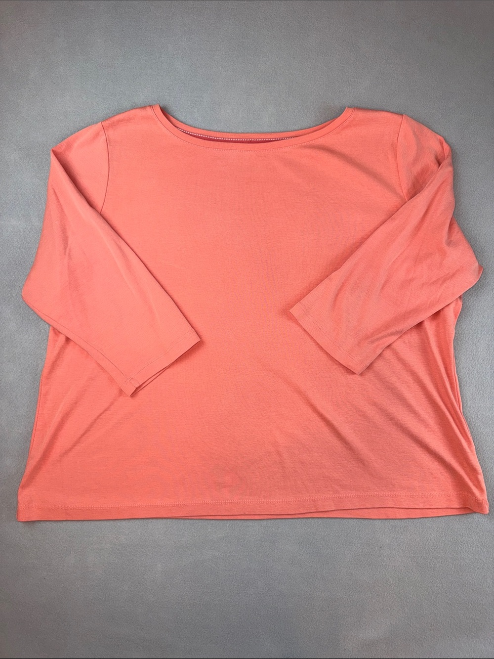 Talbots Coral Boatneck 3/4 Sleeve Top Tee Women's 2XP